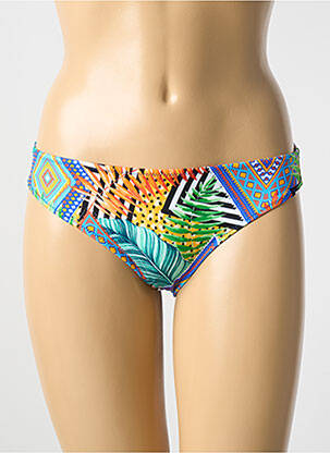 Bas de maillot de bain imprimé fantaisie culotte bleu FREYA femme
