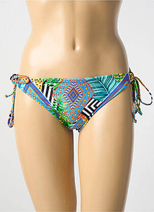 Bas de maillot de bain imprimé fantaisie bikini bleu FREYA femme