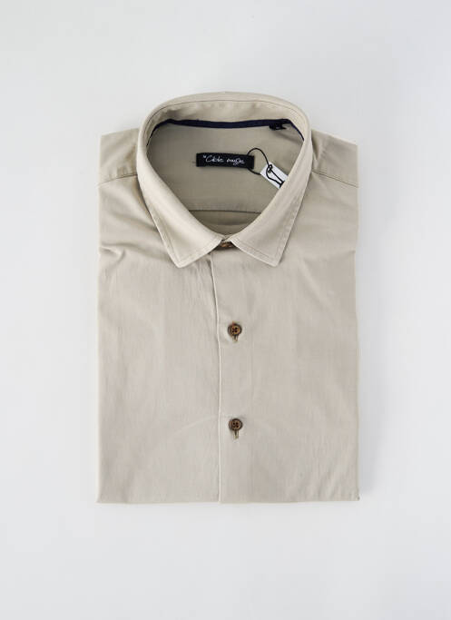 Chemise manches longues beige LA CIBLE ROUGE pour homme