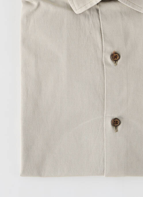 Chemise manches longues beige LA CIBLE ROUGE pour homme