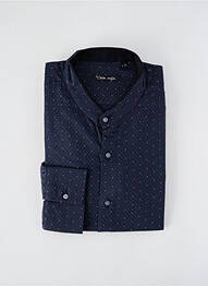 Chemise manches longues coupe cintrée bleu LA CIBLE ROUGE homme