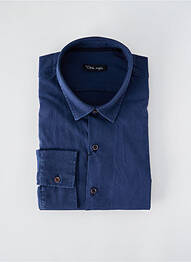 Chemise manches longues coupe droite bleu LA CIBLE ROUGE homme