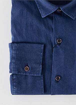 Chemise manches longues coupe droite bleu LA CIBLE ROUGE homme