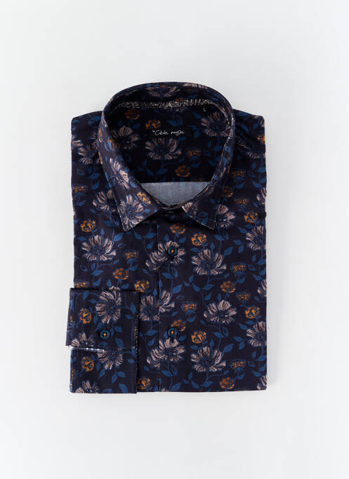 Chemise manches longues bleu LA CIBLE ROUGE pour homme