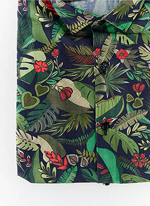 Chemise manches longues imprimé fantaisie vert LA CIBLE ROUGE homme