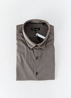 Chemise manches longues coupe droite gris LA CIBLE ROUGE homme