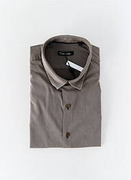Chemise manches longues coupe droite gris LA CIBLE ROUGE homme