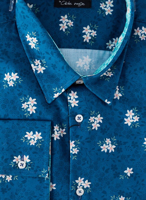 Chemise manches longues bleu LA CIBLE ROUGE homme