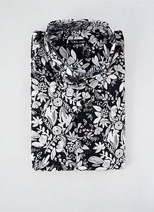 Chemise manches longues imprimé fleurs noir LA CIBLE ROUGE homme