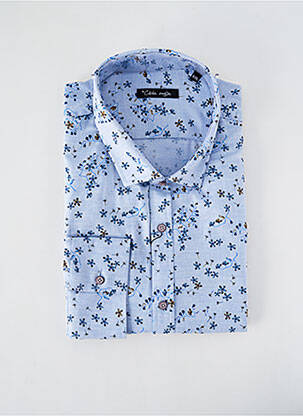 Chemise manches longues imprimé fantaisie bleu LA CIBLE ROUGE homme