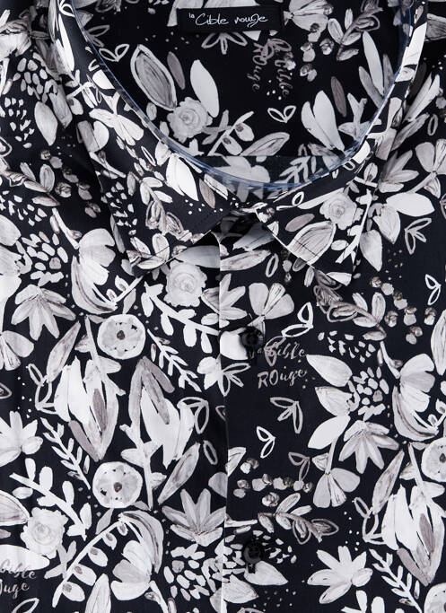 Chemise manches longues noir LA CIBLE ROUGE pour homme