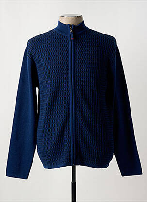 Gilet manches longues manches longues bleu LA CIBLE ROUGE homme