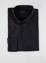 Chemise manches longues imprimé fantaisie bleu LA CIBLE ROUGE homme