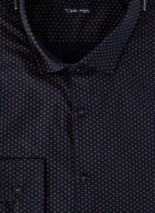 Chemise manches longues bleu LA CIBLE ROUGE pour homme