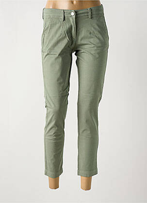 Pantalon 7/8 stretch taille normale vert LA CIBLE ROUGE femme