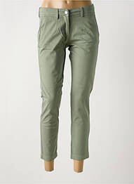 Pantalon 7/8 stretch taille normale vert LA CIBLE ROUGE femme