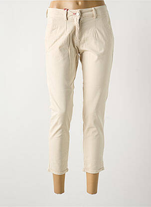 Pantalon 7/8 stretch taille normale beige LA CIBLE ROUGE femme