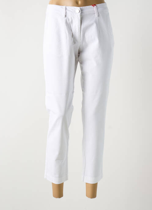 Pantalon 7/8 blanc LA CIBLE ROUGE pour femme