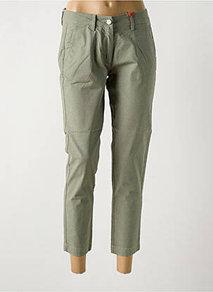 Pantalon 7/8 stretch taille normale vert LA CIBLE ROUGE femme