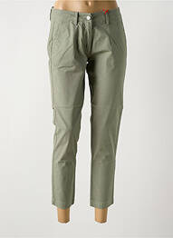 Pantalon 7/8 stretch taille normale vert LA CIBLE ROUGE femme
