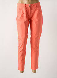 Pantalon 7/8 tissage popeline taille normale orange LA CIBLE ROUGE femme