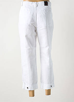 Pantalon 7/8 fermeture zippée sous rabat boutonné taille normale blanc LA CIBLE ROUGE femme