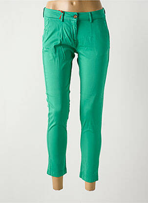Pantalon 7/8 fermeture zippée sous rabat boutonné vert LA CIBLE ROUGE femme