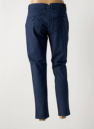 Pantalon 7/8 tissage popeline taille normale bleu LA CIBLE ROUGE femme
