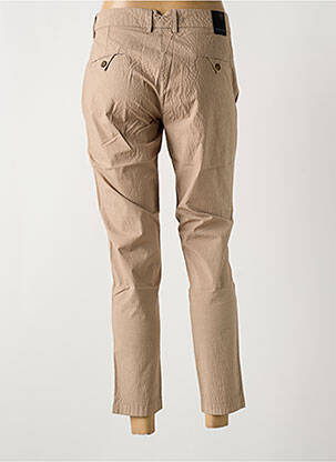 Pantalon 7/8 tissage popeline taille normale beige LA CIBLE ROUGE femme