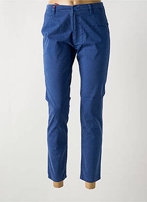 Pantalon chino tissage popeline taille normale bleu LA CIBLE ROUGE femme