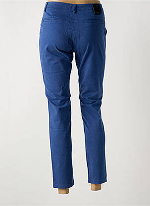 Pantalon chino tissage popeline taille normale bleu LA CIBLE ROUGE femme
