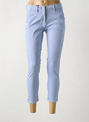 Pantalon 7/8 stretch taille normale bleu LA CIBLE ROUGE femme