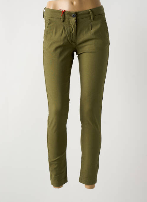 Pantalon chino vert LA CIBLE ROUGE pour femme