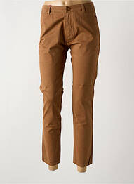 Pantalon chino tissage popeline taille normale marron LA CIBLE ROUGE femme