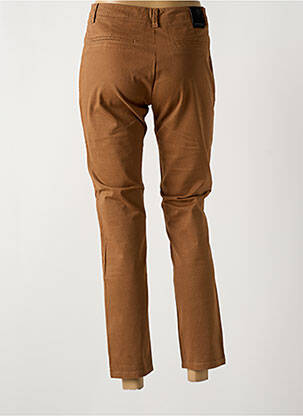 Pantalon chino tissage popeline taille normale marron LA CIBLE ROUGE femme