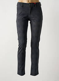 Pantalon chino tissage popeline gris LA CIBLE ROUGE femme