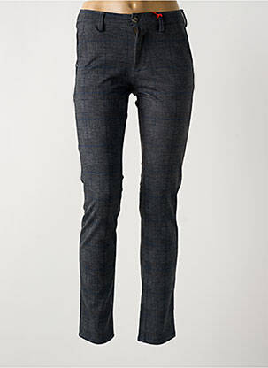 Pantalon chino tissage popeline gris LA CIBLE ROUGE femme