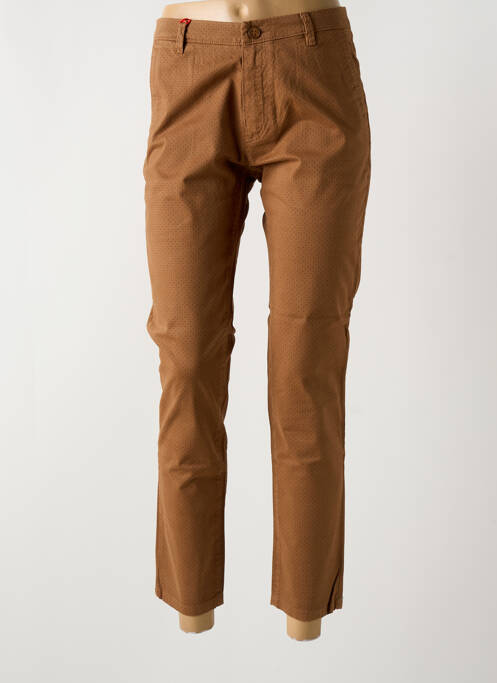 Pantalon chino marron LA CIBLE ROUGE pour femme