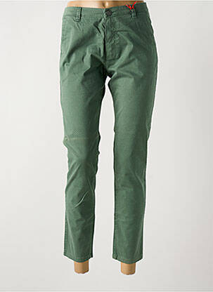 Pantalon chino tissage popeline taille normale vert LA CIBLE ROUGE femme
