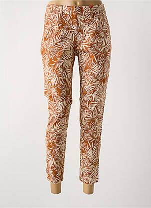 Pantalon chino tissage popeline taille normale marron LA CIBLE ROUGE femme