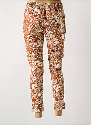 Pantalon chino tissage popeline taille normale marron LA CIBLE ROUGE femme