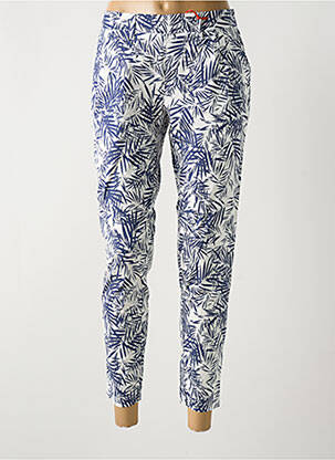Pantalon chino tissage popeline taille normale bleu LA CIBLE ROUGE femme