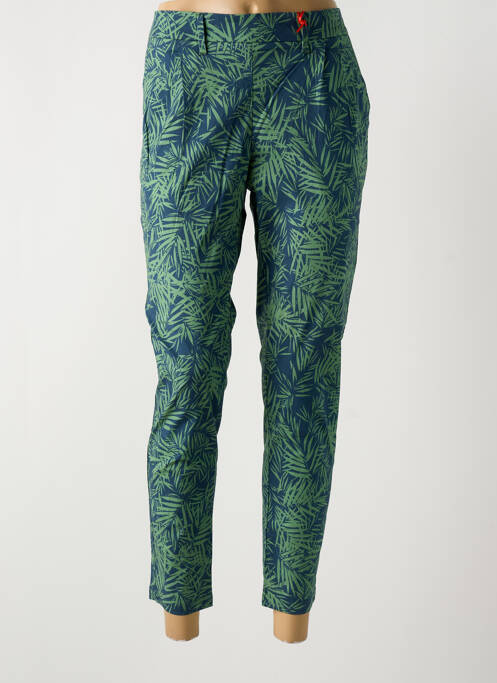 Pantalon chino tissage popeline taille normale vert LA CIBLE ROUGE femme