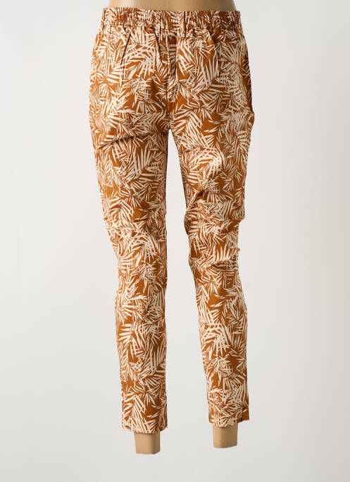 Pantalon chino marron LA CIBLE ROUGE pour femme