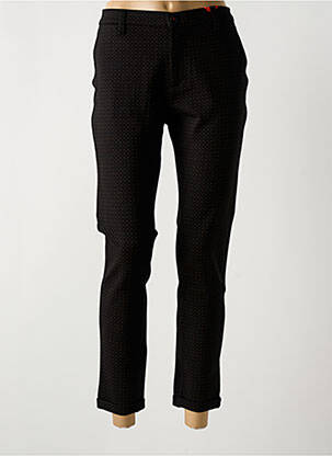 Pantalon 7/8 stretch taille normale noir LA CIBLE ROUGE femme