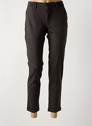 Pantalon 7/8 stretch taille normale marron LA CIBLE ROUGE femme