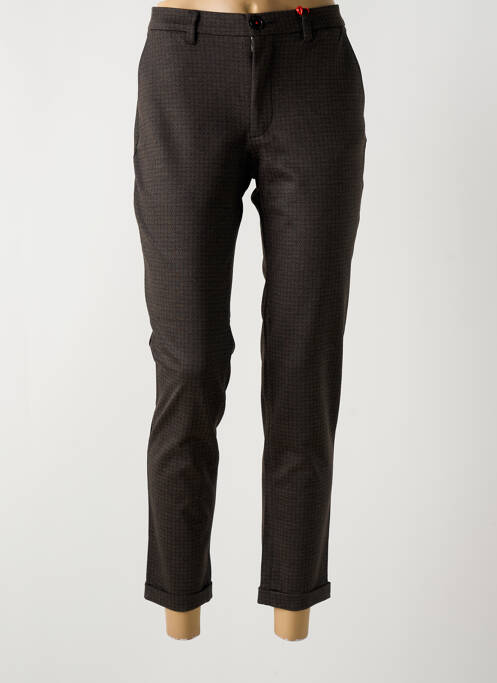 Pantalon 7/8 marron LA CIBLE ROUGE pour femme