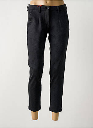 Pantalon chino tissage popeline taille normale noir LA CIBLE ROUGE femme
