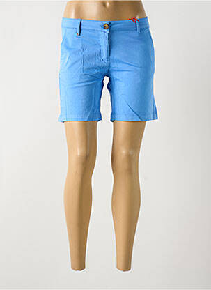 Short fermeture zippée sous rabat boutonné taille normale bleu LA CIBLE ROUGE femme
