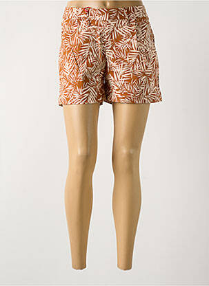 Short fermeture zippée sous rabat boutonné taille normale marron LA CIBLE ROUGE femme